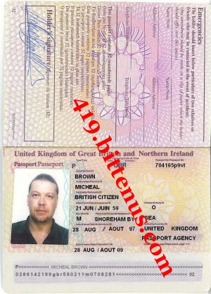 passport Michael Brown
